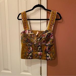 Anthropologie Pilcro Corset-Seamed Tank NWOT